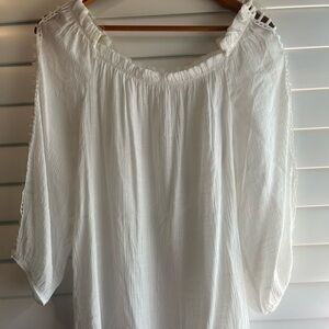 Chic Off-Shoulder White Blouse